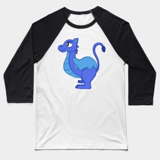 Blue Baby Dragon Baseball T-Shirt